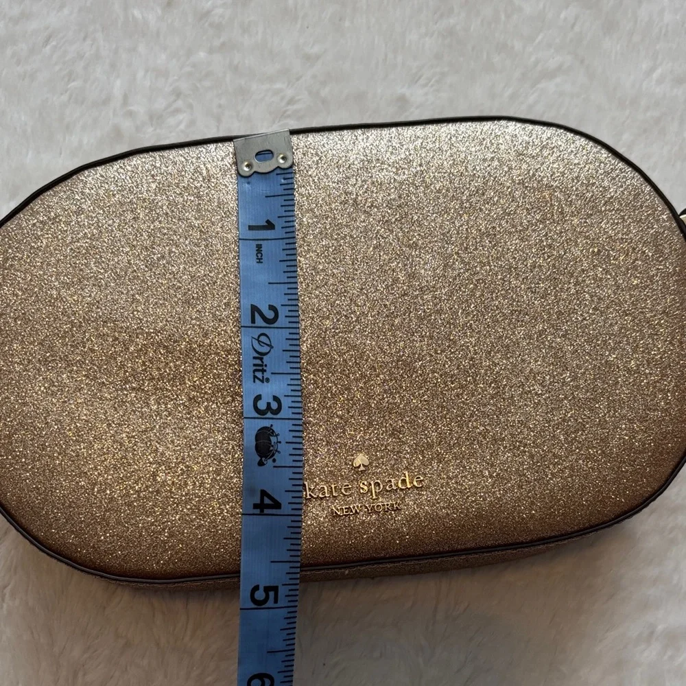 Kate Spade Gold Glitter Small Crossbody Bag - Picture 10 of 11